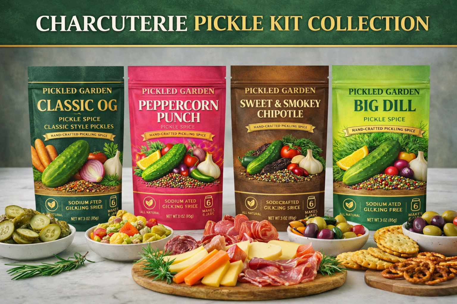 Charcuterie Pickle Kit Collection