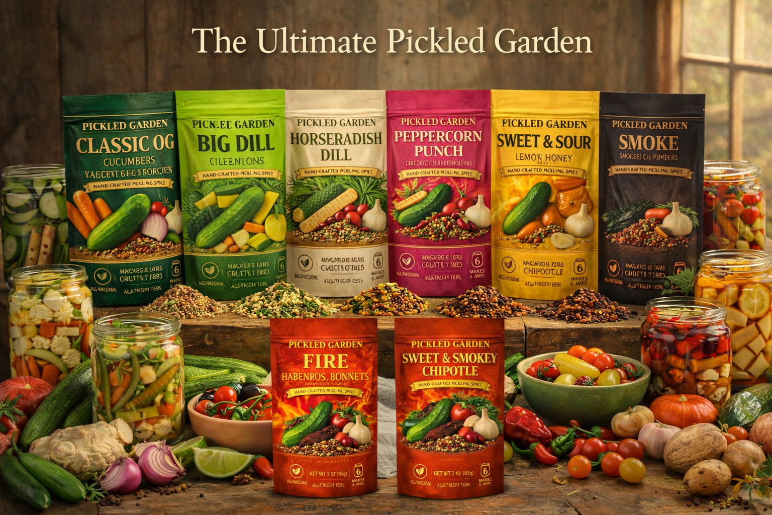 Ultimate Pickled Garden Pickle Kit (8 flavors)